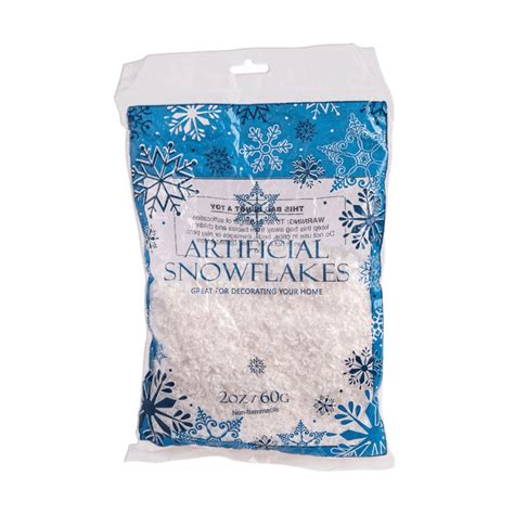 fake snow in bag|artificial snowflakes in a bag.